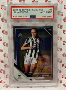 Julia Grosso - RC - AUTO - PSA / DNA Authentic - 2021-22 Topps Chrome UCL Womens - Picture 1 of 2