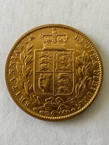 1861 Great Britain Shield Gold Sovereign - Picture 1 of 12