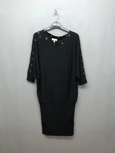 Vestido largo con tachuelas negras para mujer FASE OCHO UK 10 EUR 38 mangas Dolman - Imagen 1 de 11