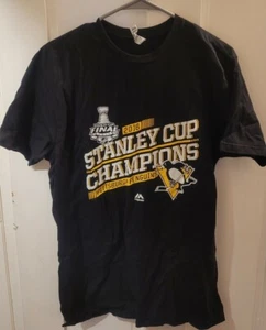 Majestic Pittsburgh Penguins 2016 Stanley Cup Champions Herren Large L T-Shirt  - Bild 1 von 4