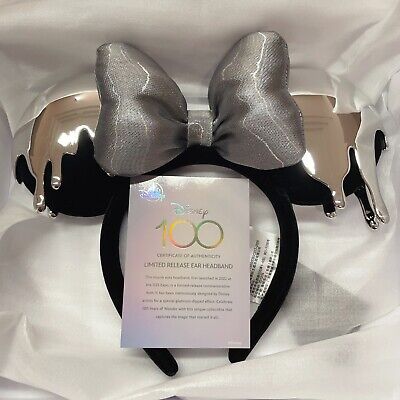 Disney Platinum 100 Years Authentic Minnie Mouse Ear Headband Limited Release • 299$