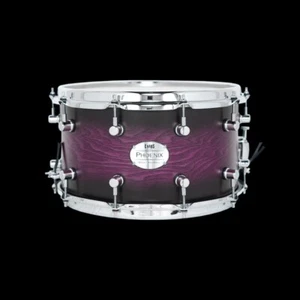 CHAOS PHOENIX 14x8 BIRCH & ASH SNARE DRUM - PURPLE BURST - Picture 1 of 3