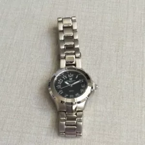 Charles Dumont Paris Women's Watch Round Black Dial Silver Linked Band New Item! - Picture 1 of 4