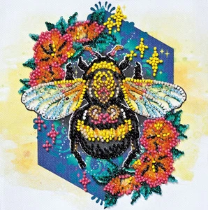 Bead Embroidery Kit "Sweetly" size 5.9"x5.9" / 15.0x15.0 cm - Picture 1 of 7