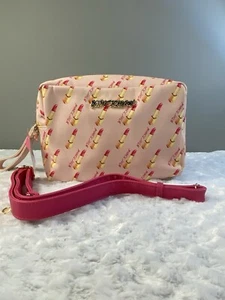 Betsey Johnson Oversized Weekend Cosmetic Bag Detachable Shoulder Strap TBJ-0171 - Picture 1 of 14