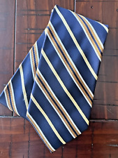 Eagle Shirtmakers Men's Blue Striped 100% Silk 4" x 59" Free S&H