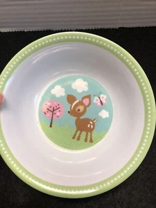 Set of 2 Baby Deer Melamine Bowls - Picture 1 of 4