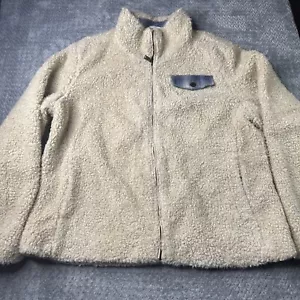 Pendleton Fleece Jacket Size XL Oatmeal Sherpa Full Zip Deep Pile - Picture 1 of 8