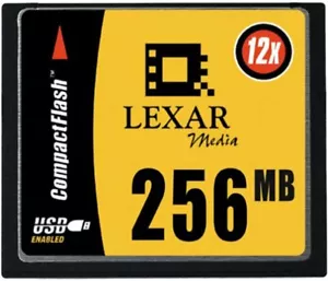 Vintage Lexar Media 256MB 12x CompactFlash Card - 12x Speed (CF256-12-360) - Picture 1 of 1