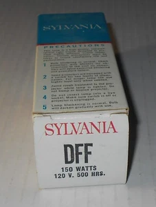 DFF Projector Lamp Bulb 150W 120V Sylvania - New Old Stock - Foto 1 di 4