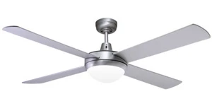 Martec Lifestyle 1300mm Fan Silver Twin E27 Light - Picture 1 of 2