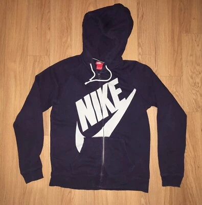 Vintage 90s Nike Raglan Full Zip Red Tag Purple Hoodie Big Swoosh Spell Out - Image 1 of 4