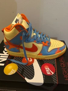 Size 9.5-Nike Dunk High 1985 SP Orange Acid Wash 2022 - Picture 1 of 5