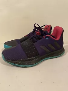 ADIDAS HARDEN Vol. 3 J 'Drew League' Black Aqua Men's Sz 5.5 Basketball Shoes - Picture 1 of 10