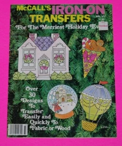 Vintage 1977 McCall's Iron-On Transfers For The Merriest Holiday Ever Book - Picture 1 of 5