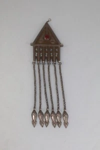 Antique  Turkoman Barbarian Pendant Ornament with tassels - Picture 1 of 8