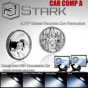 H5001 / H5006 Diamond Head Light Glass Housing Lamp 5.75" Round H4 HID Xenon (E) - Bild 1 von 5