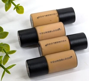 LOT 4💋Youngblood Liquid Mineral Foundation Hydrating Complex Golden Doe Tahitia - Picture 1 of 8