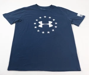 Under Armour Herren T-Shirt blau Heat Gear Logo Grafik Gr. XL - Bild 1 von 6