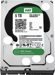 Hard Drive Western Digital Green 5TB WD50EZRX 64MB 5400U/Min SATA III 3.5 " " - Picture 1 of 6