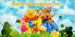 Birthday banner Personalized 4ft x 2 ft Winnie The Pooh - Picture 1 of 1