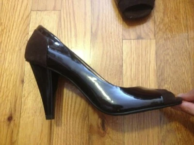 Zapatos de salón Kenneth Cole marrón peeptoe talla 8 Foto 1 de 4