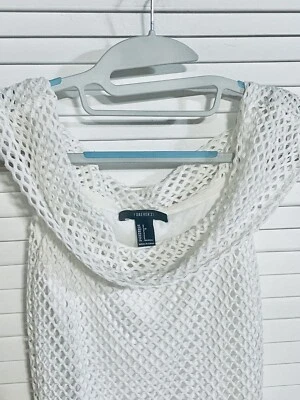 Mini Vestido Forever 21 Blanco Crochet Encaje Talla Pequeña Mujer Usado en Excelente Condición Foto 1 de 4