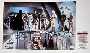 RARE DAVE PROWSE, BULLOCH, HARRIS +4 HAND SIGNED 13X18 PHOTO +JSA COA STAR WARS - Picture 1 of 5