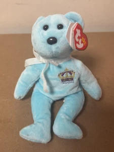 Ty Queen Elizabeth II Gorro Bebé Oso Regular Azul 20 cm Juguete de Peluche Suave para Niños - Imagen 1 de 5