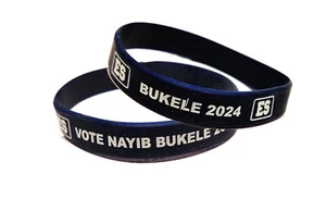 One (1) Pulsera de silicón Reelección Presidente Nayib Bukele 2024 – El Salvador - Picture 1 of 5
