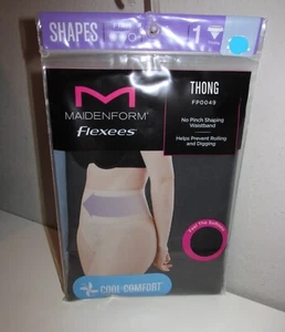 Tanga modelador Maidenform Cool Comfort NEGRO FP0049 (Talla XL) NUEVO CON ETIQUETAS - Imagen 1 de 3