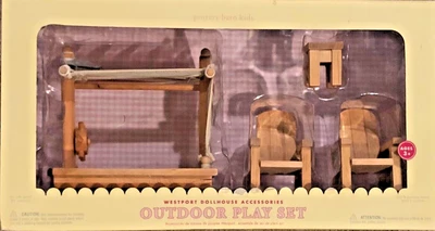 RARO! Juego de 4 sillas sandbox Pottery Barn para casa de muñecas al aire libre para niños NUEVO EN CAJA Foto 1 de 4