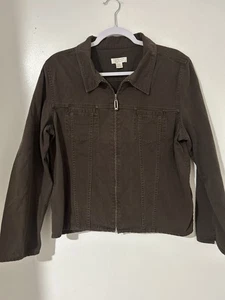christopher and banks Damen Jacke 100% Baumwolle Übergang Freizeit Preppy XL - Bild 1 von 8