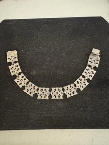 Vintage Nachlass Boho Gelenk Filigran Ethno Stil Sterlingsilber Armband 14,5 g - Bild 1 von 5