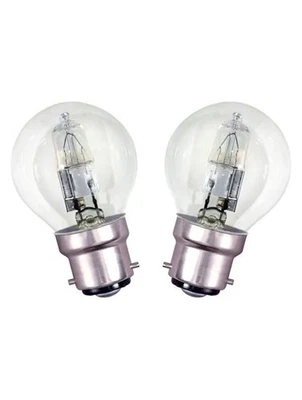 2-Pack of Energizer 33W (40W) BC B22 Eco Halogen Golf Ball, Warm White 2700K ... - Image 1 of 3