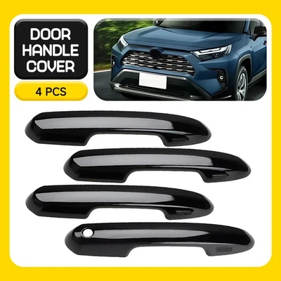 Juego de molduras de manija de puerta negra brillante para Toyota Highlander 2021-25 Foto 1 de 4