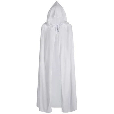 Fantasia feminina de Halloween capa branca com capuz capa de veludo... - Imagem 1 de 4