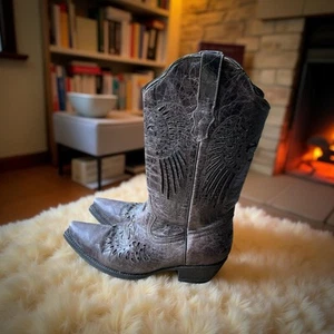 Gypsy Girl Shoes Womens 9 Corkys Brown Leather Western Pointed Toe Boots *Read* - Picture 1 of 14