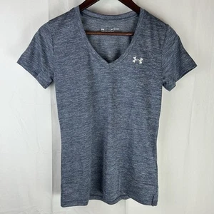NWT Under Armour T-Shirt Women's XS Navy Tech Twist V-Neck Short Sleeve - Picture 1 of 9