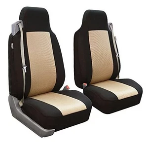 Front Set Cloth Car Seat Covers for Bucket Seats, 2 Piece Universal Fit, - Picture 1 of 7