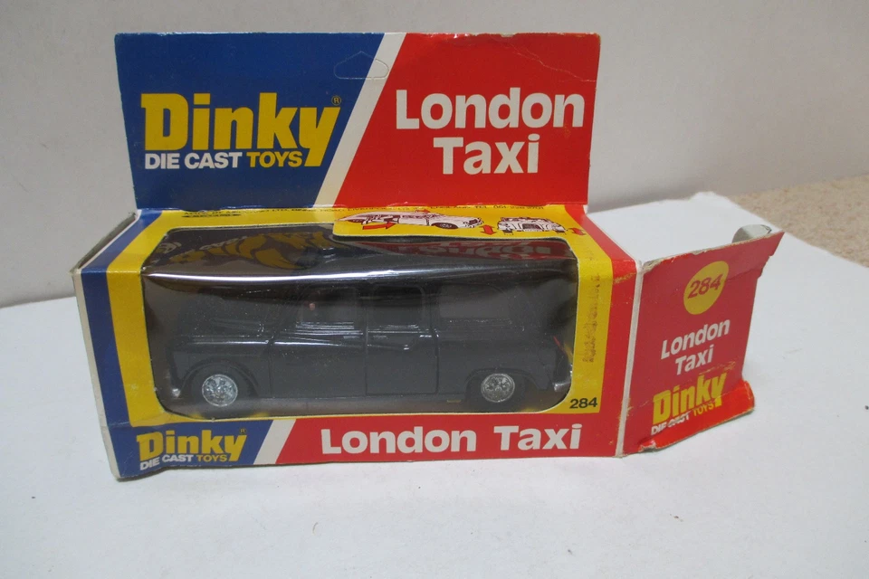 Dinky Model No. 284 London Austin Black Taxi Cab Opening Doors in Original Box  - Image 1 of 4
