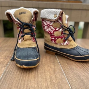 Khombu Duck Botas Rojo Invierno Zapatos talla 6M BM1845 - Imagen 1 de 7