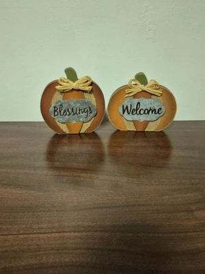 6 Piece Fall Collection, Gingham Pumpkin, Pillow, Wall Decor and Table Toppers - Image 1 of 4