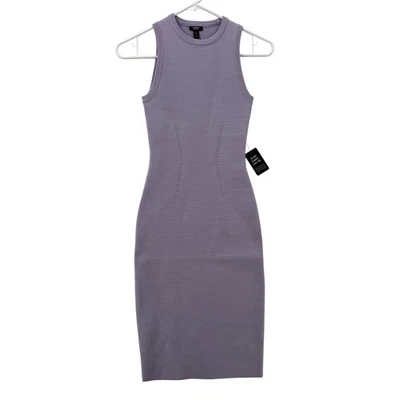 Vestido Express Body Contour Para Mujer XXS Púrpura Sin Mangas Tejido Ajustado Midi Nuevo Foto 1 de 4