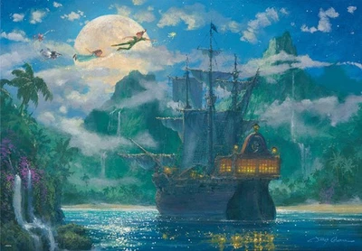Disney Jigsaw Puzzle Moon Rise Over Pirates Cove D-1000-416 1000 pices - Image 1 of 4