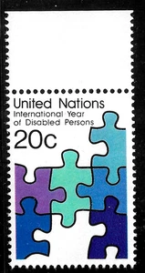 HICK GIRL- MNH. UNITED NATIONS STAMP   SC#344  1981   DISABLED PERSONS     L143 - Picture 1 of 1