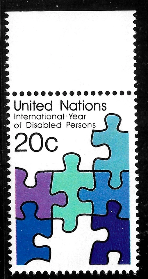 HICK GIRL- MNH. UNITED NATIONS STAMP   SC#344  1981   DISABLED PERSONS     L143 - Image 1 of 1