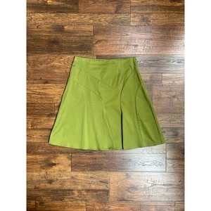 Vintage Clothing - Patterned A-Line Above Knee Skirt - Green - Medium - George D - Picture 1 of 4