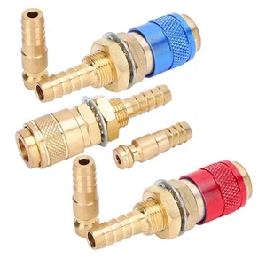 Eficiente juego de conectores de latón para conexión rápida de agua/gas en soldadura - Imagen 1 de 13