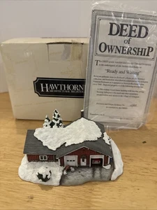 Hawthorne "Ready And Waiting" Rockwell's Home For The Holidays Collection. NIB - Picture 1 of 9